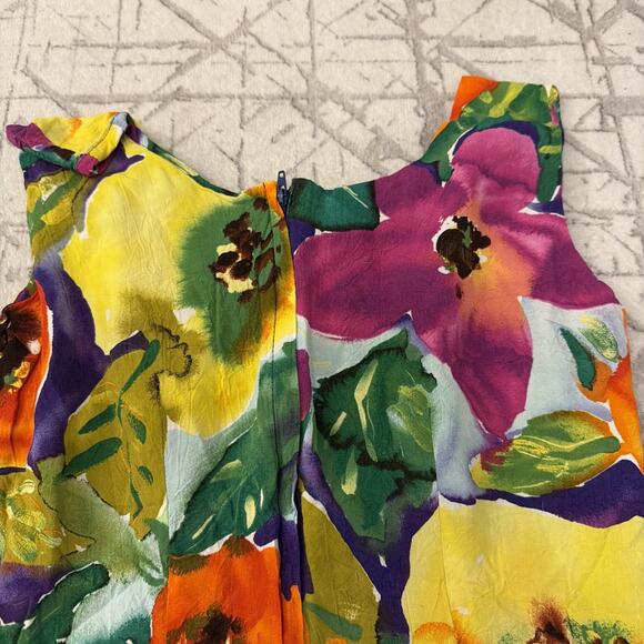 Jams World Dress Womens XS Sleeveless Poppy Floral A-line Pockets Hawaii Dress - Picture 8 of 9